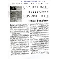A margine di Ritorno all´antico una lettera di Beppe Croce e un articolo di Vittorio Postiglione